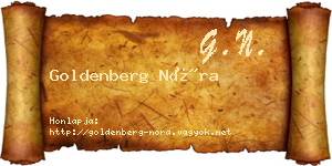 Goldenberg Nóra névjegykártya