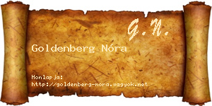 Goldenberg Nóra névjegykártya