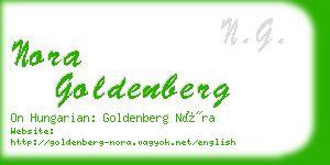nora goldenberg business card